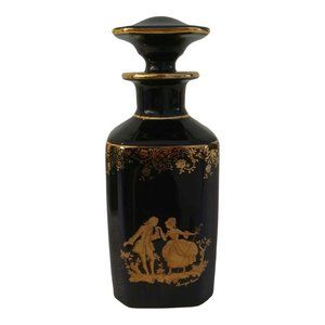 1970s 22k Cobalt Blue Limoges France Decanter